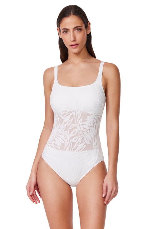 Profile by Gottex Skyfall Textured Square Neck One Piece